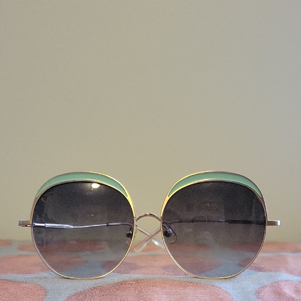 Crap Eyewear Gold Frame Sunglasses with Black Lenses